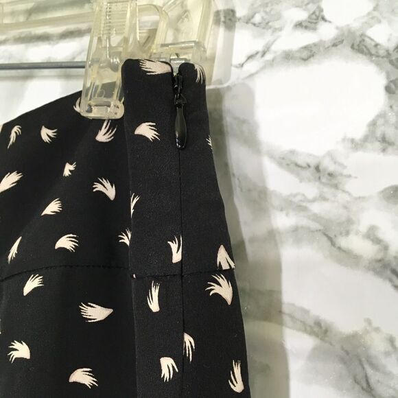 ANN TAYLOR LOFT BLACK WHITE MINI SKIRT 6 - Picture 3 of 12